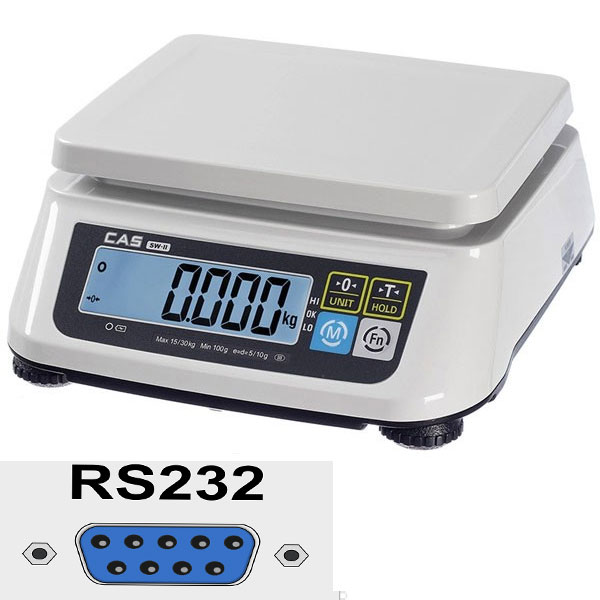 TERAZİ CAS SW-II CS RS232 BAĞLANTILI 30KG
