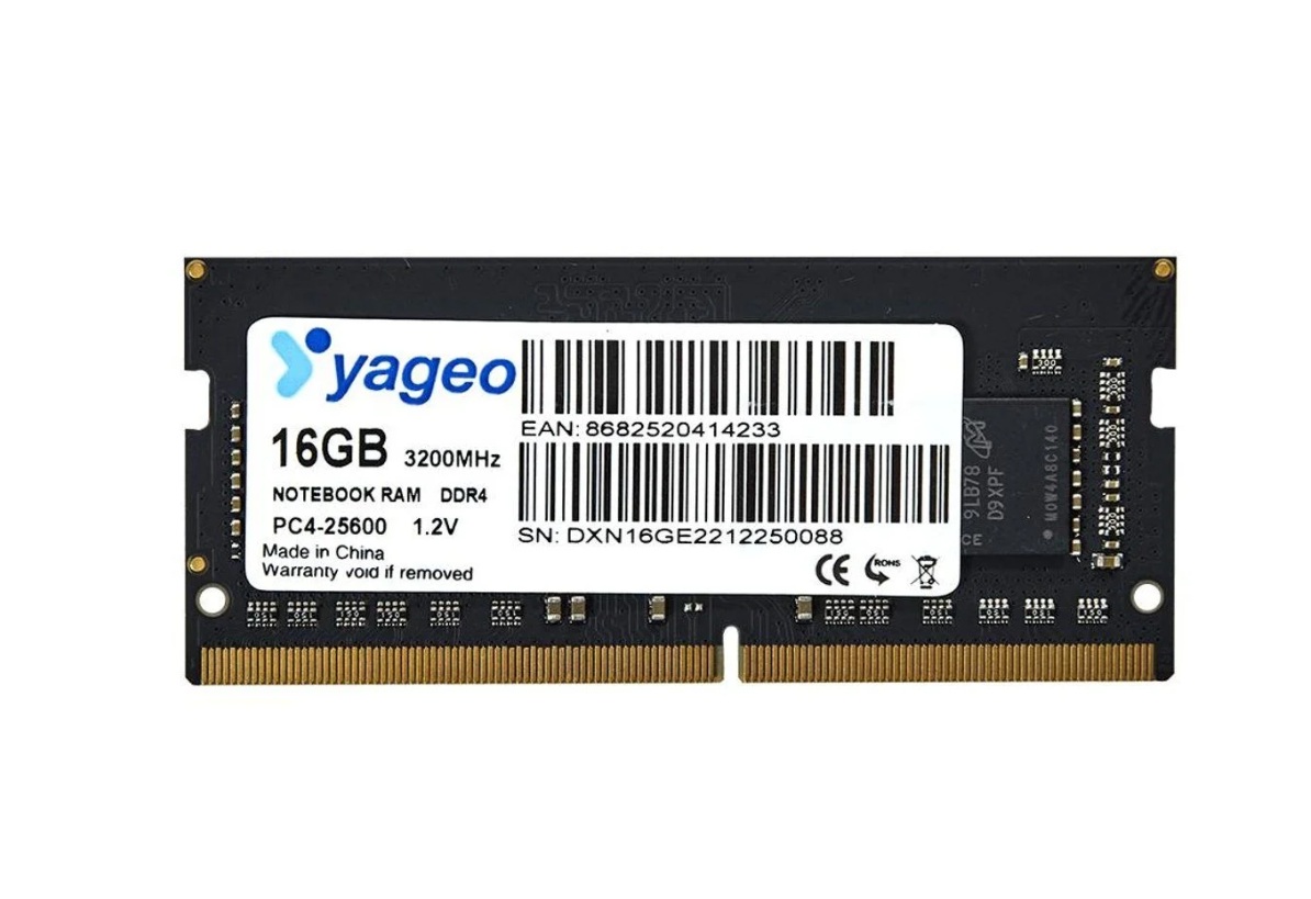 RAM NB-YAGEO 8GB DDR4 3200MHZ NOTEBOOK RAM 1.35V