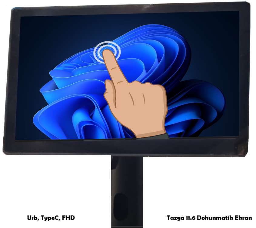 MNT-11.6” FHD" TAZGA  HDMI DOKUNMATIK MÜŞTERİ EKRANI EA-1160