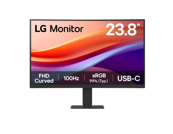 MNT 23.8 LG 24U421A-B VA 5MS 100HZ USB-C HDMI FHD 1920X1080 CURVED VESA