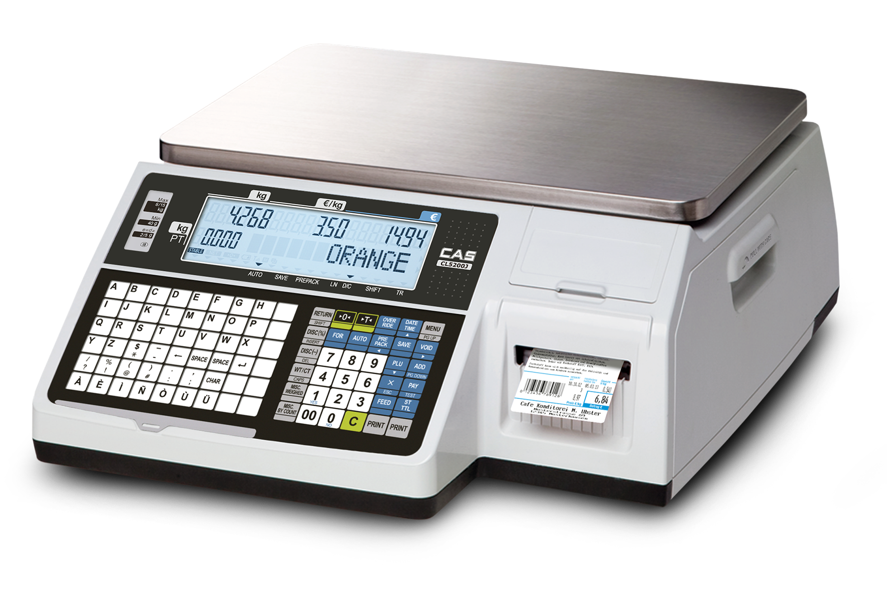 CAS CL 5200N-B 30KG BARKODLU BOYUNSUZ TERAZİ