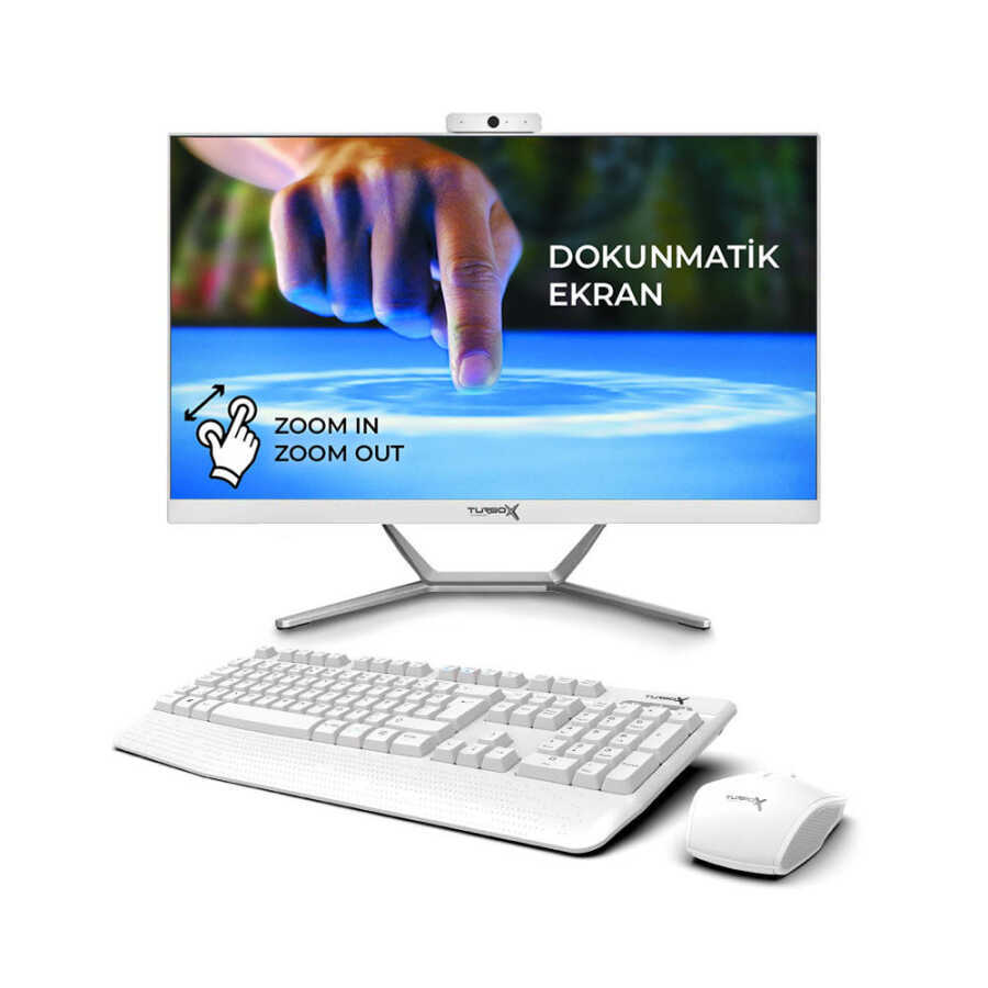 PC-AIO TURBOX I5-9400 8 GB 256 GB SSD 23.6" TOUCH FHD LED BEYAZ