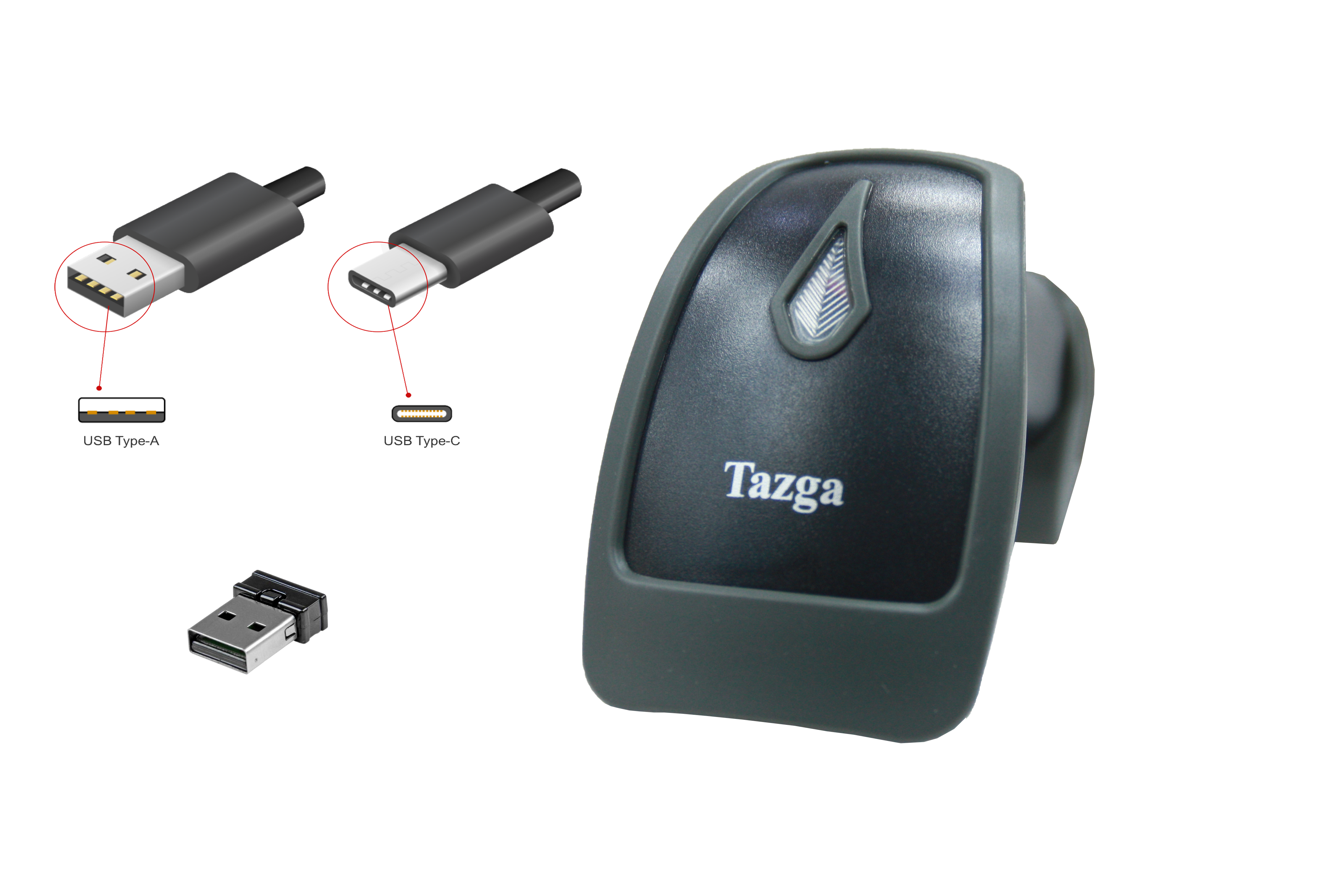 TAZGA TSC-852 USB KABLOSUZ 2D BARKOD OKUYUCU