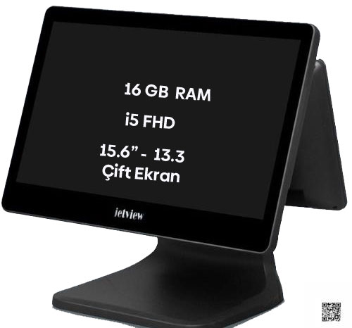 15.6"V İ5 5. NESİL FHD / 16 GB RAM 128 GB SSD 13.3 2.EKRAN JETVIEW JPC 1516V